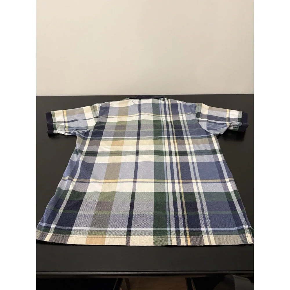 Ralph Lauren Chaps Polo Shirt Plaid XL, Vintage 90s,